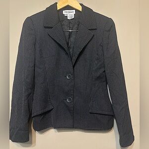 FRANCO MIRABELLI Wool Blend Pin-Striped Lined Blazer